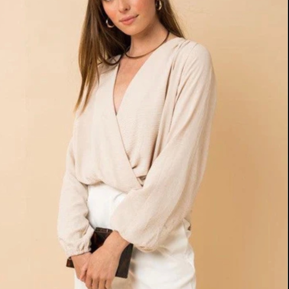 Dress Forum holiday surplice bodysuit top